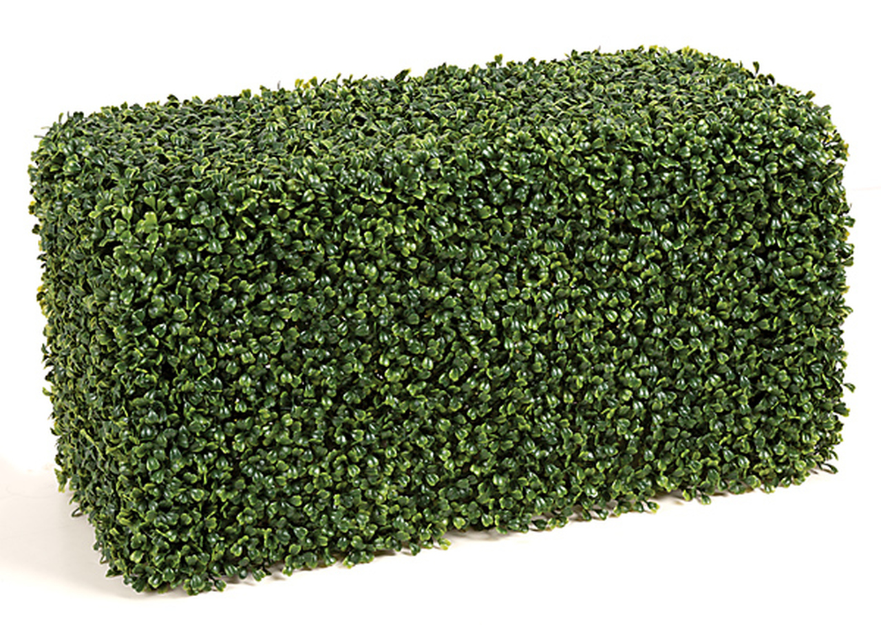Artificial 24 and 12 and 12 Inches Outdoor Boxwood Hedge